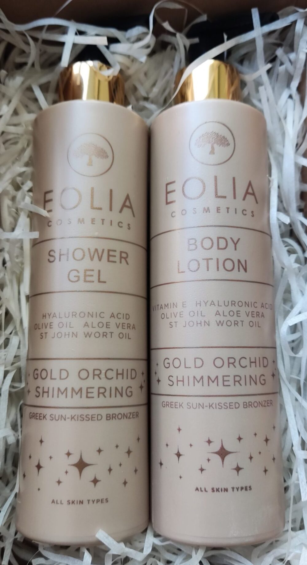 Πακέτο δώρου shower gel 250ml και body lotion 250ml Gold Orchid Shimmering
