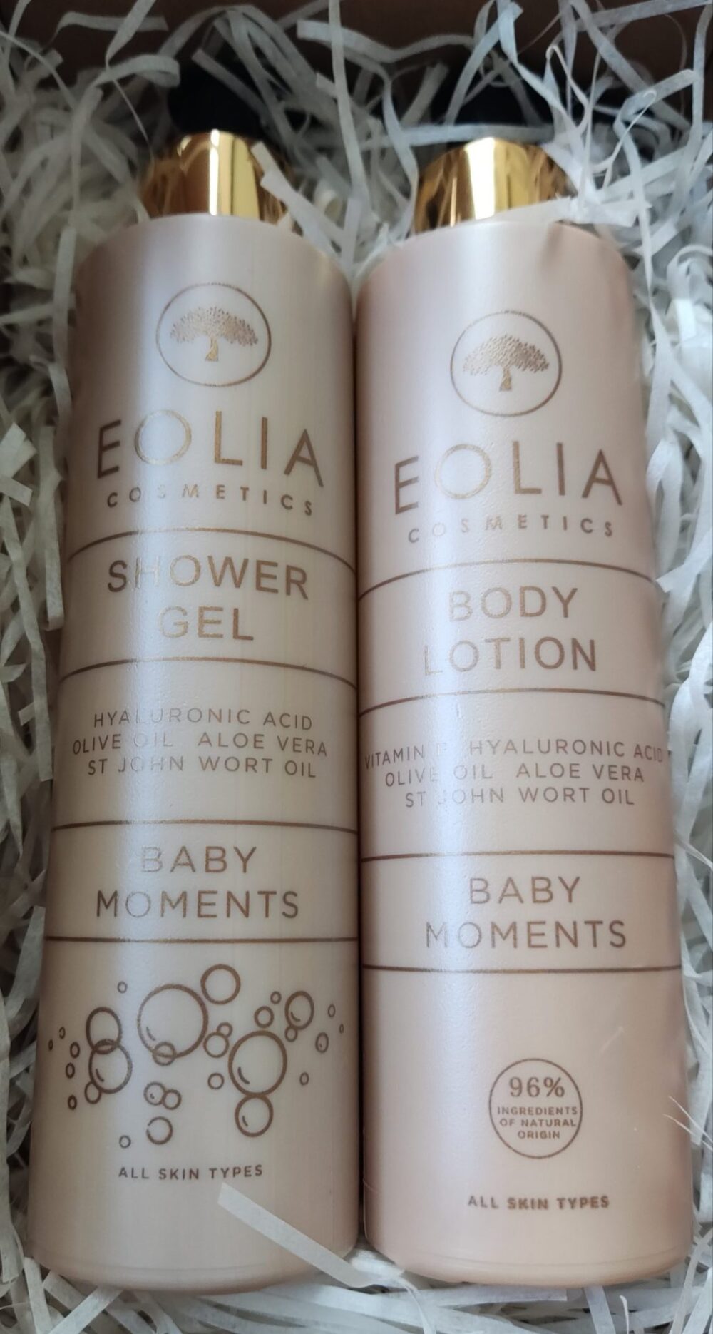 Πακέτο δώρου shower gel 250ml και body lotion 250ml Baby Moments
