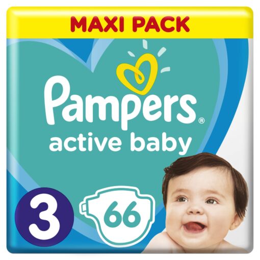 Pampers Πάνες Active Baby Μέγεθος 3 (Midi) 6-10Kg, 66 Πάνες