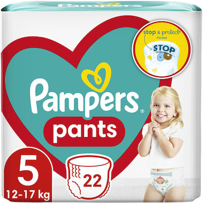 Pampers Πάνες Βρακάκι Pants No 5 (12-17kg) No. 5 για 12-17kg 22τμχ