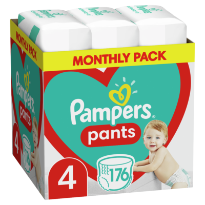 Pampers Πάνες Βρακάκι Pants No. 4 για 9-15kg 176τμχ