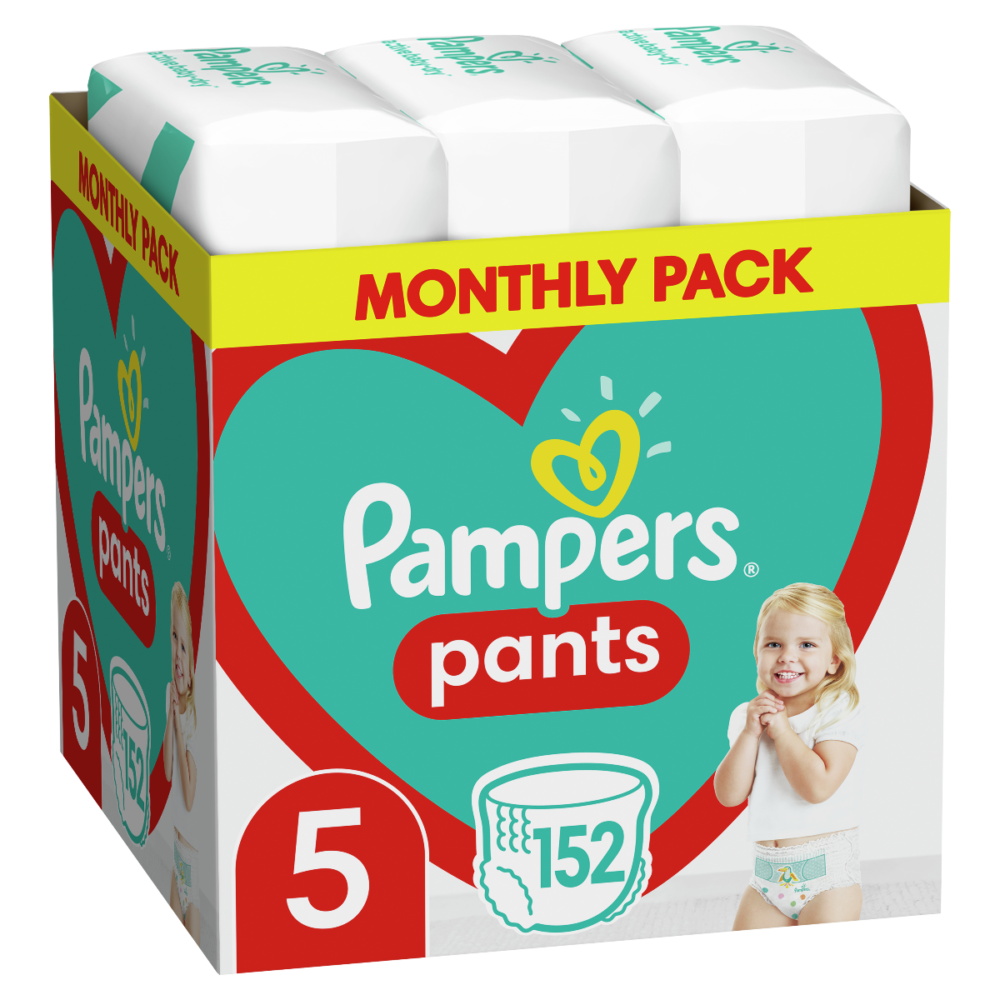 Pampers Πάνες Βρακάκι Pants No. 5 για 12-17kg 152τμχ