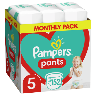 Pampers Πάνες Βρακάκι Pants No. 5 για 12-17kg 152τμχ