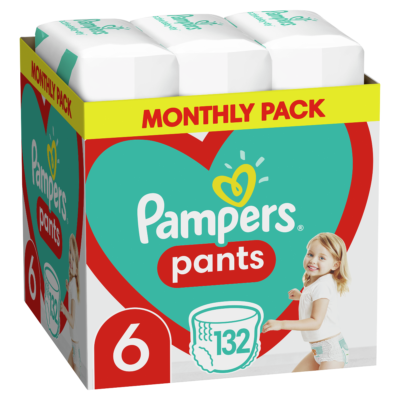 Pampers Πάνες Βρακάκι Pants No. 6 για 15+kg 132τμχ